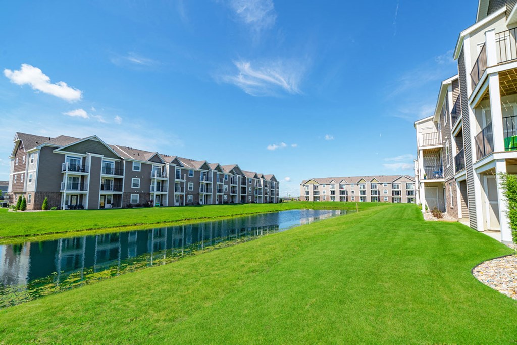 Pond With Lush Natural Surroundings at The Reserve at Destination Pointe, Iowa