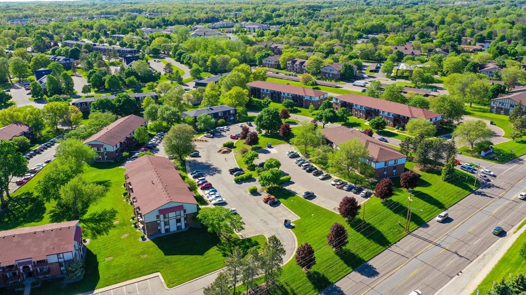 Property Aerial View at Seville Apartments, Michigan
