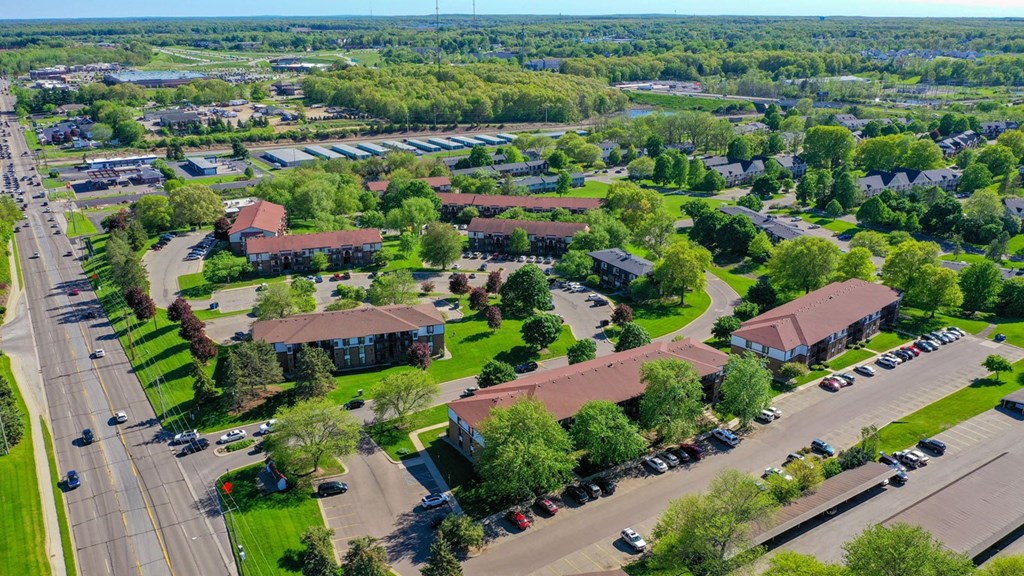 Aerial Neighborhood View at Seville Apartments, Michigan
