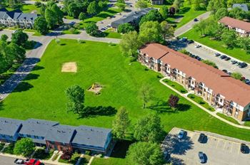 Aerial View of Grounds at Seville Apartments in Kalamazoo, MI