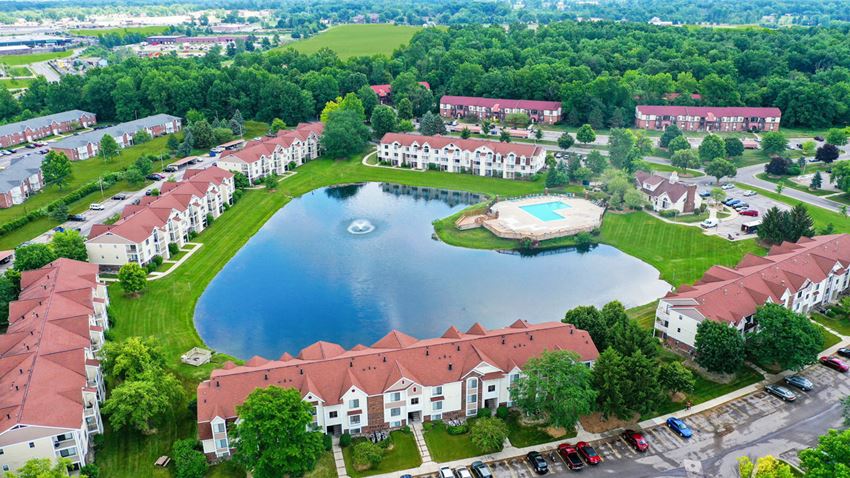 Aerial Community View Aerial Community View at South Bridge Apartments, Fort Wayne, IN, 46816 - Photo Gallery