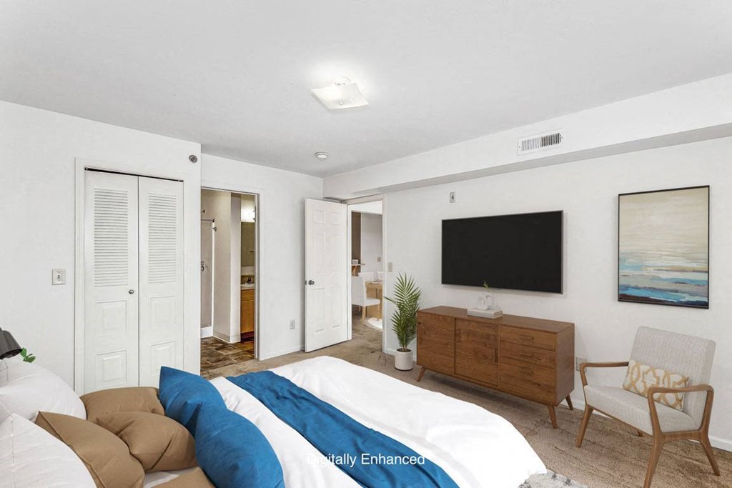 Second Bedroom with Attached Bath  at Stoney Pointe Apartment Homes in Wichita, KS