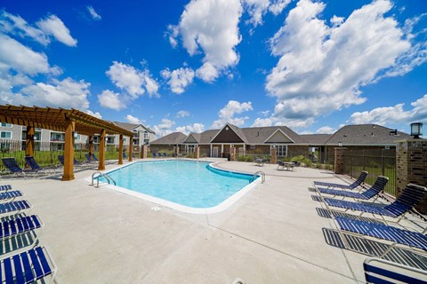 Large Poolside Sundeck at Stoney Pointe Apartment Homes, Wichita, Kansas