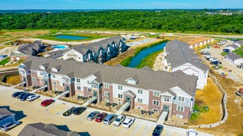 Aerial View Of The Property at Strathmore Apartment Homes, West Des Moines, Iowa