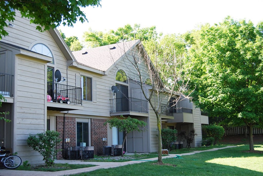 Hilltop Views from Balcony or Patio at Swiss Valley Apartments, Wyoming, MI, 49509
