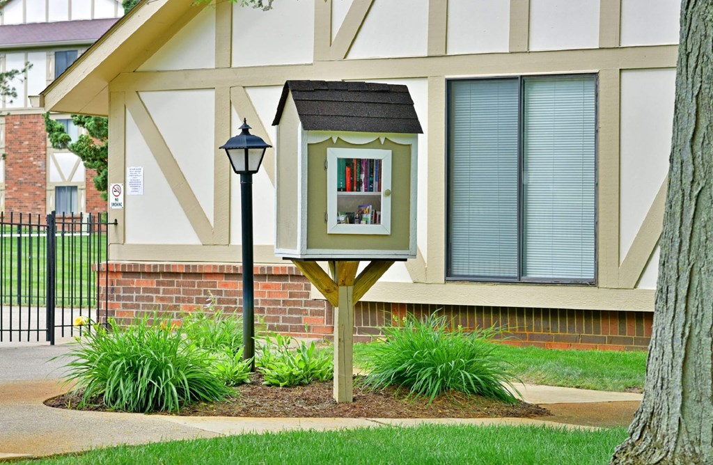 a mailbox in front of a house  at Sycamore Creek Apartments, Lake Orion