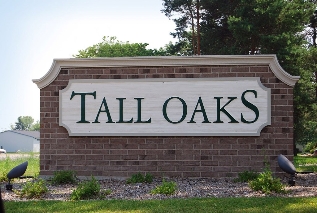 A sign at Tall Oaks Apartment Homes, Kalamazoo, MI, 49009