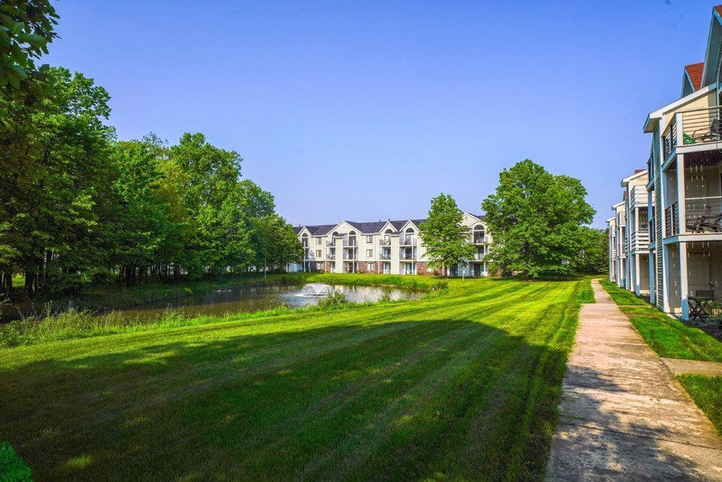 Gorgeous Park Like Grounds at The Crossings Apartments, Grand Rapids, MI