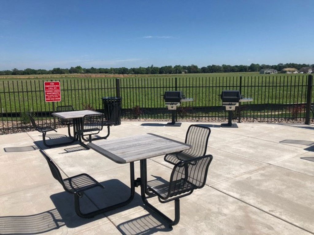 Grilling Stations and Ample Seating at Trade Winds Apartment Homes in Elkhorn, NE