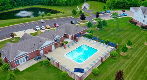 Gated Pool at Trillium Pointe Apartment Homes in Jackson, MI