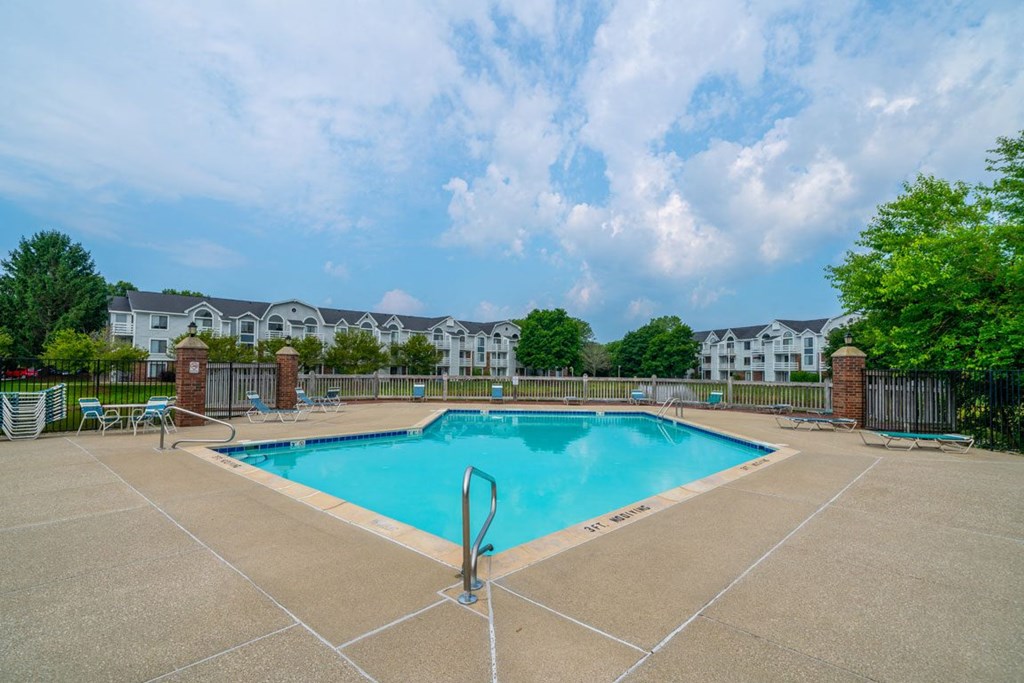 Swimming Pool with Large Sundeck at Windmill Lakes Apartments in Holland, Michigan