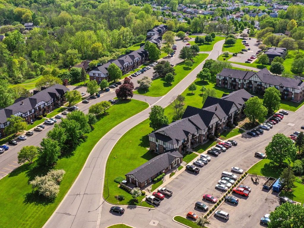 Aerial View Of The Community at Wingate Apartments, Kentwood, MI