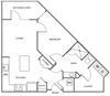 1E Floor Plan 1E Floor Plan at Valor at The Realm, Lewisville, 75056