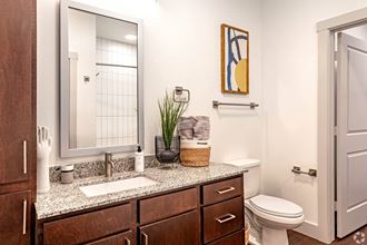 Luxurious Bathroom at Valor at The Realm, Lewisville, 75056