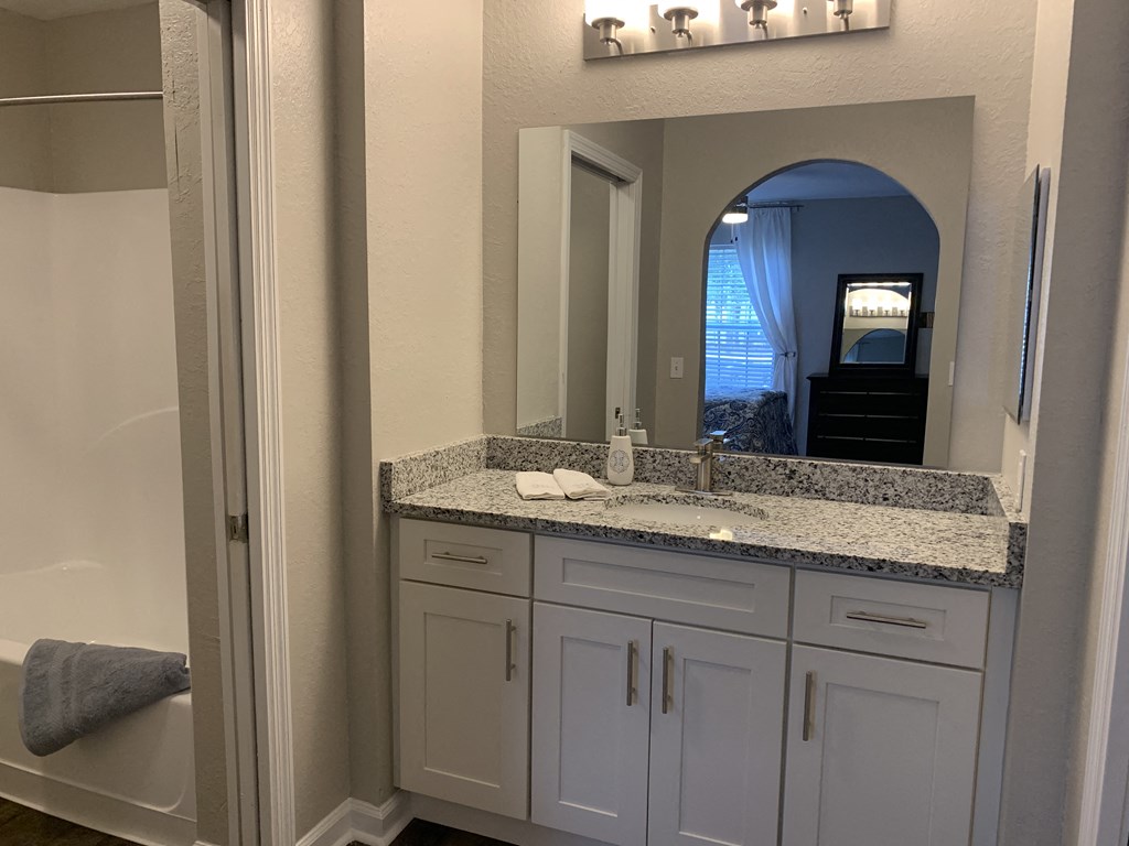 Compass master on suite sink area