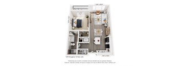 One Bedroom Ember Floorplan