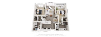 Two Bedroom Bluff Floorplan