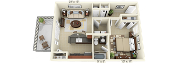 1BR FLOORPLAN