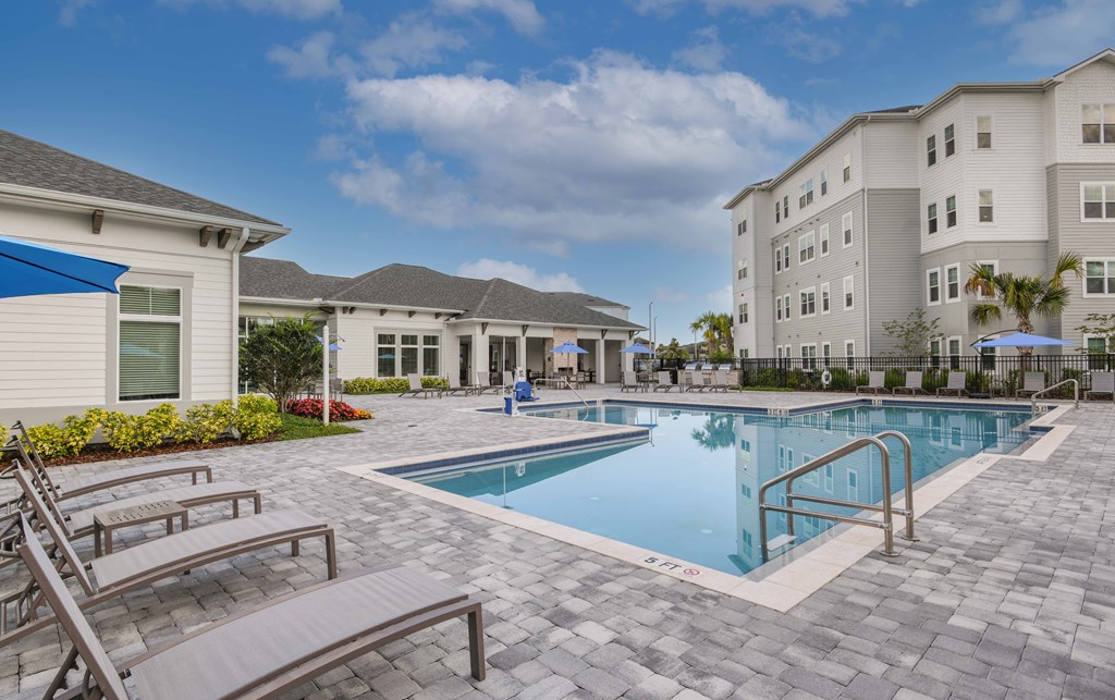 our apartments offer a swimming pool in front of our buildings