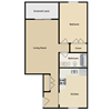 1 Bed 1 Bath 700 Sq. Ft.