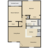 2 Bed 1 Bath 814 Sq. Ft.