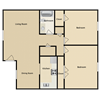 2 Bed 1 Bath 930 Sq. Ft.
