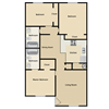 3 Bed 2 Bath 1028 Sq. Ft.