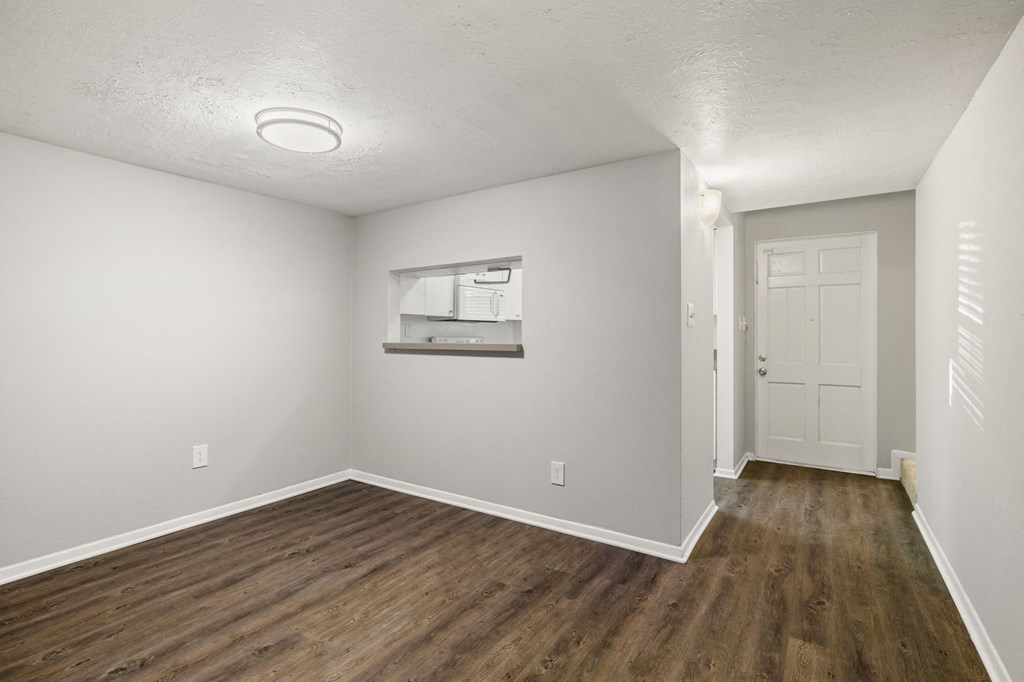 Townhouse living room and dining room