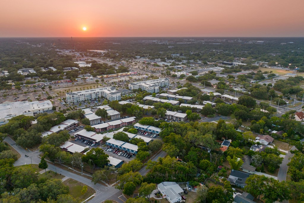aerial view of the community