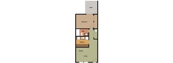 1 Bed 1 Bath 595 Sq. Ft.