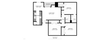 A black and white image of a floor plan for a home.