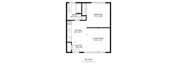 a floor plan of a 1 bedroom floor plan