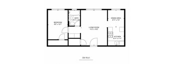 a floor plan of a living room and a bedroom