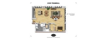 the floor plan of 2120 trumbull