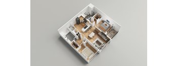 2A Floor Plan at The George, Michigan