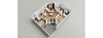 Two bedroom two bathroom at The George, Ann Arbor, 48104