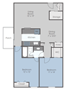 Two bedroom floorplan layout