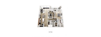 a floor plan of a 2100 sq ft apartment