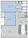 Two bedroom floorplan layout