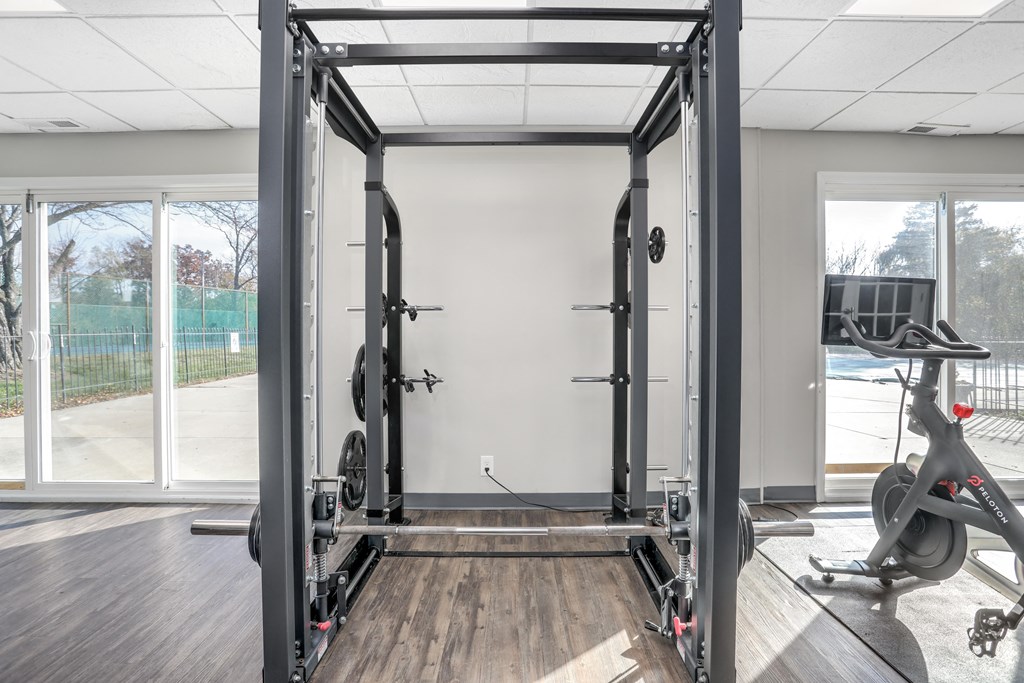 the evolution exercise room in a home gym with a reformer