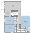 Three bedroom floorplan layout