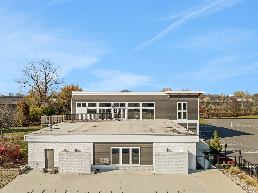 the view of the back of the house from the roof