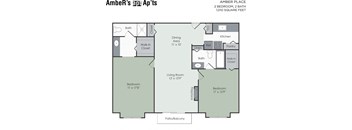 Two bedroom apartment layout