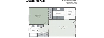 One bedroom apartment layout