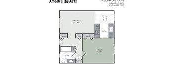 1 bedroom floor plan layout
