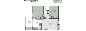 Two bedroom floor plan layout