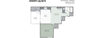 1 bedroom floor plan layout