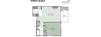 1 bedroom floor plan layout