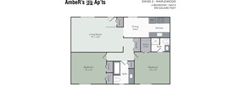 Two bedroom apartment layout