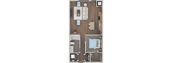 A2 Floor Plan at Ann Arbor City Club, Ann Arbor, MI